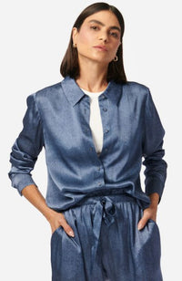 Crosby Blouse in Raw Denim