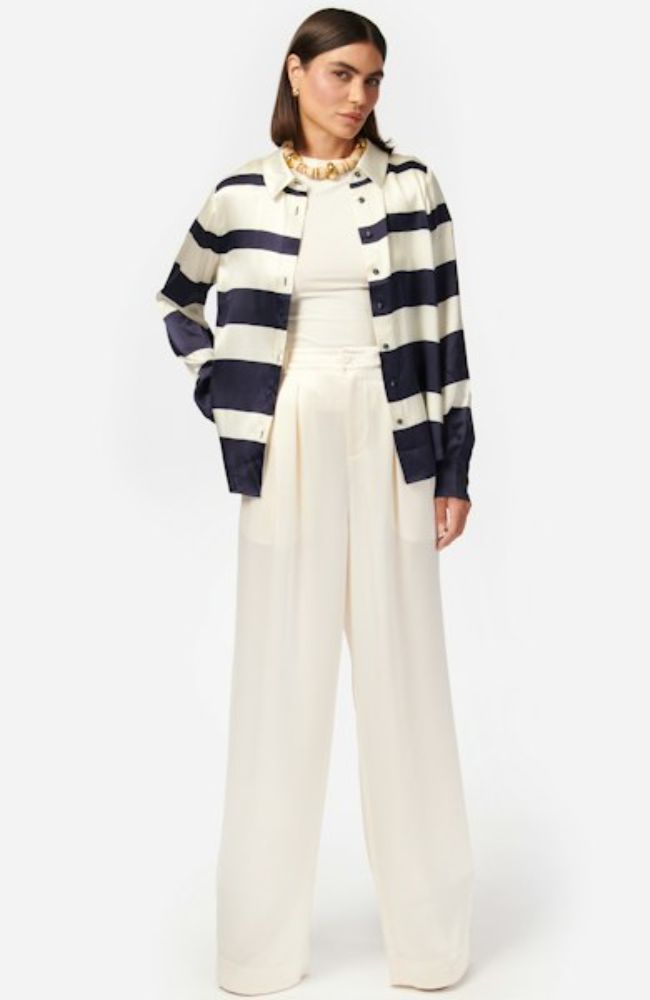 Crosby Blouse in Shadow Stripe