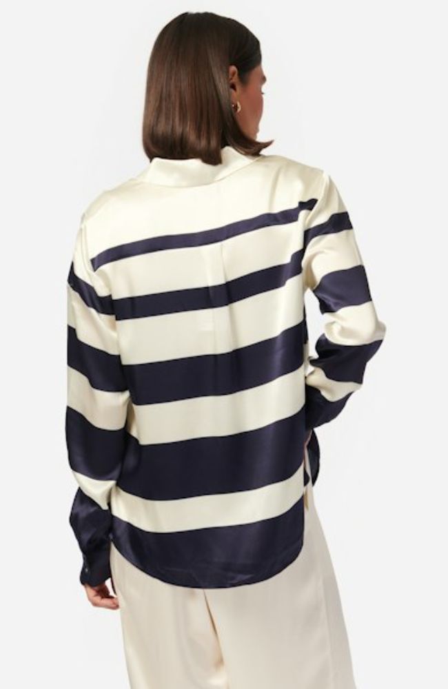 Crosby Blouse in Shadow Stripe