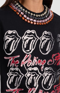 Maxie Embell Cropped Band Tee