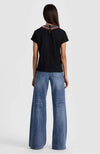 Maxie Embell Cropped Band Tee