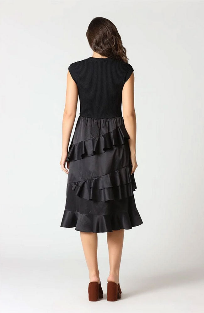 Solid Layered Long Dress