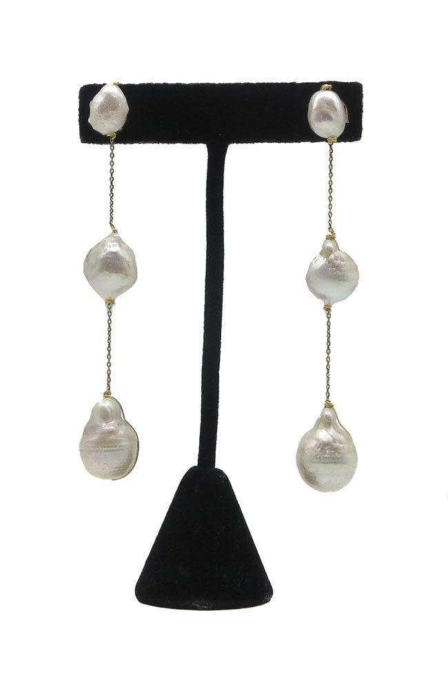 Dainty Drop Pearl Earrings