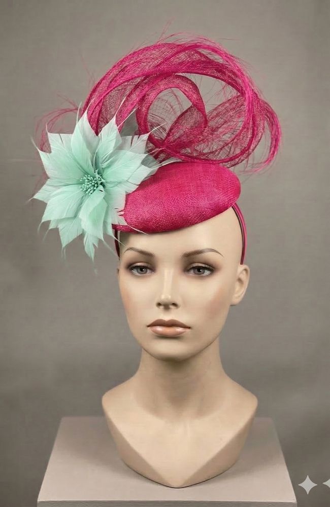 Turq Pink Fascinator