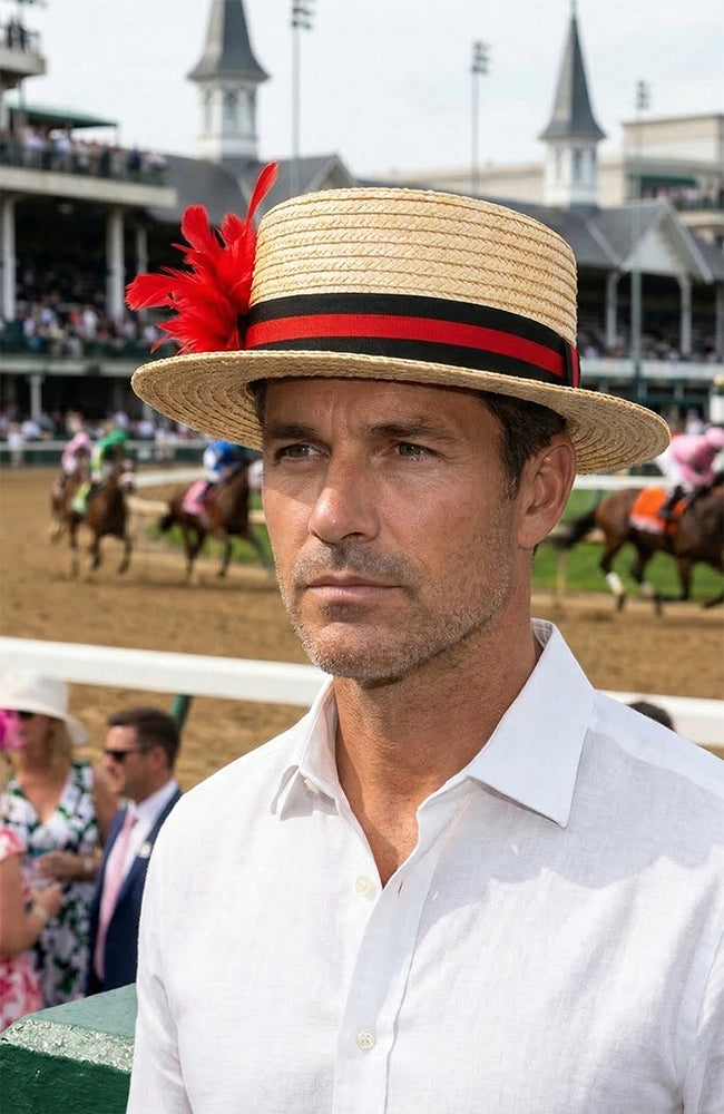 Mens Hat Red and Navy
