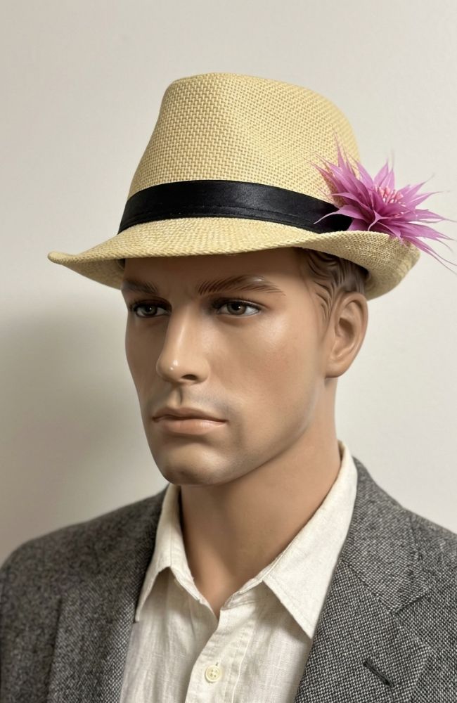 Mens Hat Black and Purple
