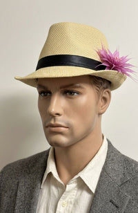 Mens Hat Black and Purple