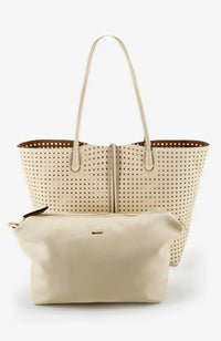 Departure Tote Cream Taupe