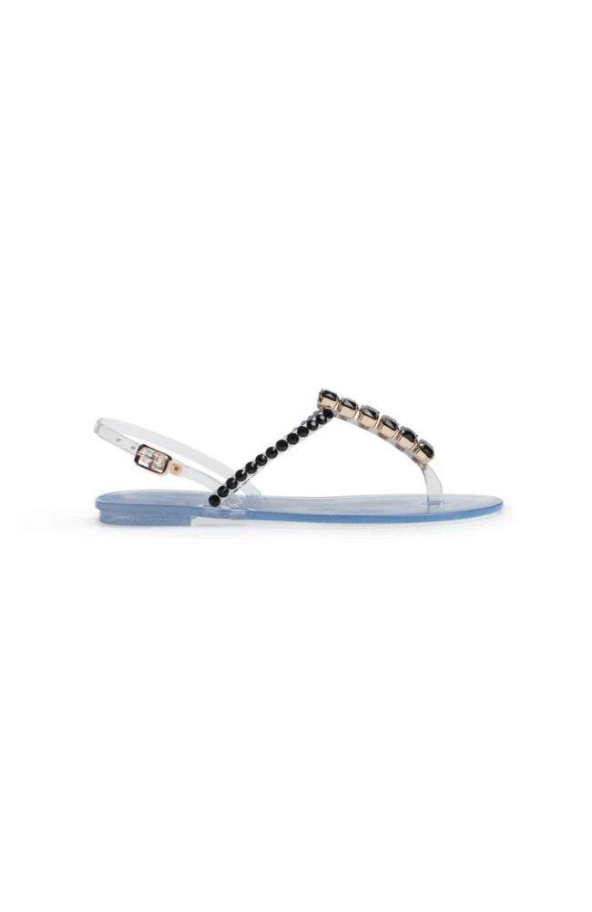 Clara Crystal Jelly Flat 20mm Black