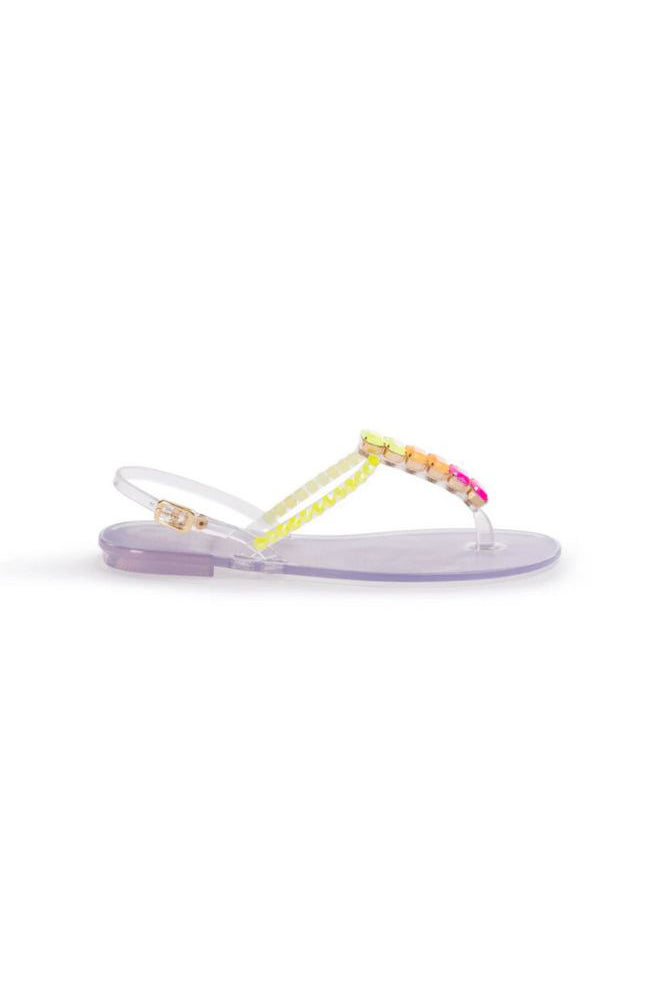 Clara Crystal Jelly Flat 20mm Mixed Neon