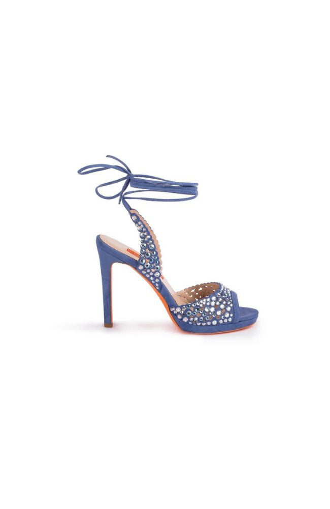 Marina Suede & Crystal Sandal 90mm Fontana