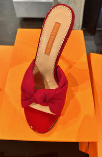 Sofia Cashmere Leather Mule Rouge Amore