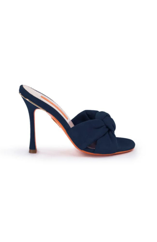 Sofia Suede Mule Navy 90mm