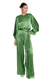 Draped Flare Triacetate Pants