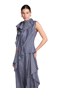 Aysmmetric Draped Blouse