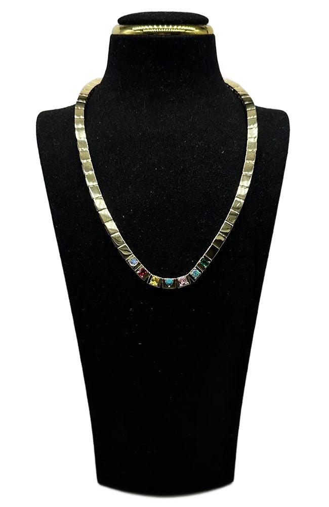 Decoder Gem Necklace in Rainbow