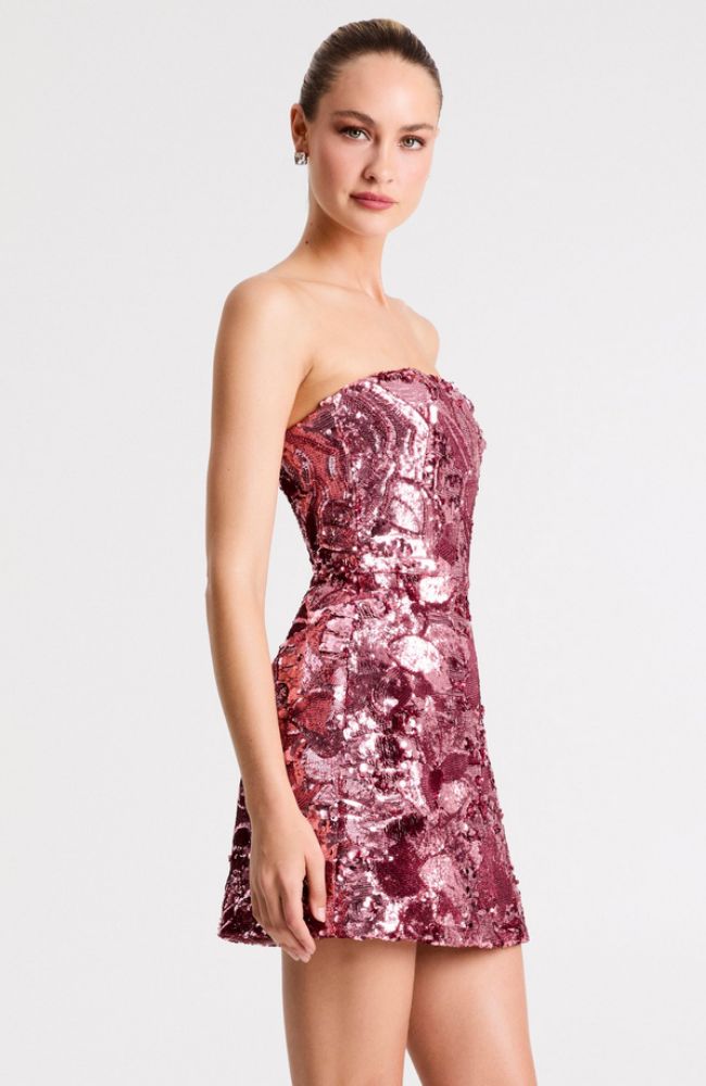 Linda Dress in Rose Gold