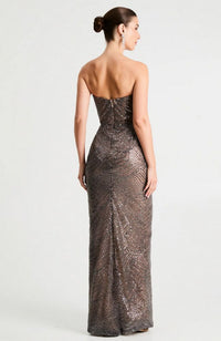 Natasha Dress in Gunmetal