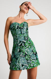 Cindy Dress in Emerald Floral