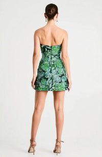 Cindy Dress in Emerald Floral