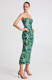 Monique Dress in Emerald Floral
