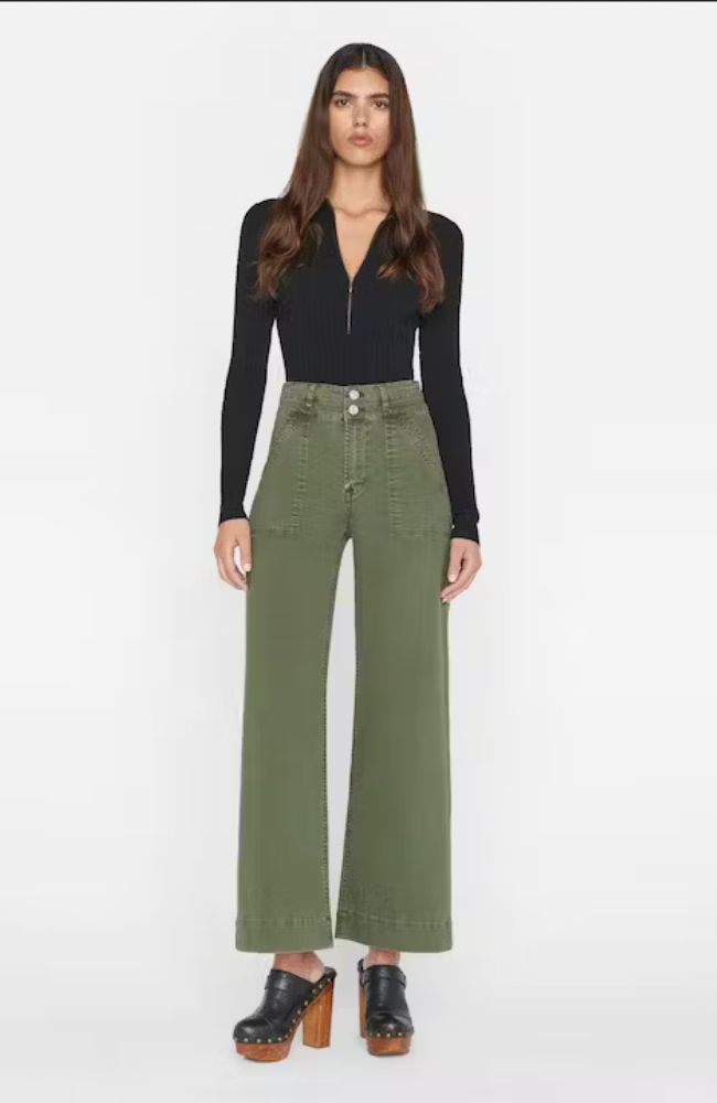 Double Waist Band Slim Palazzo