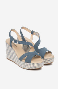 Denim Suede Wedge