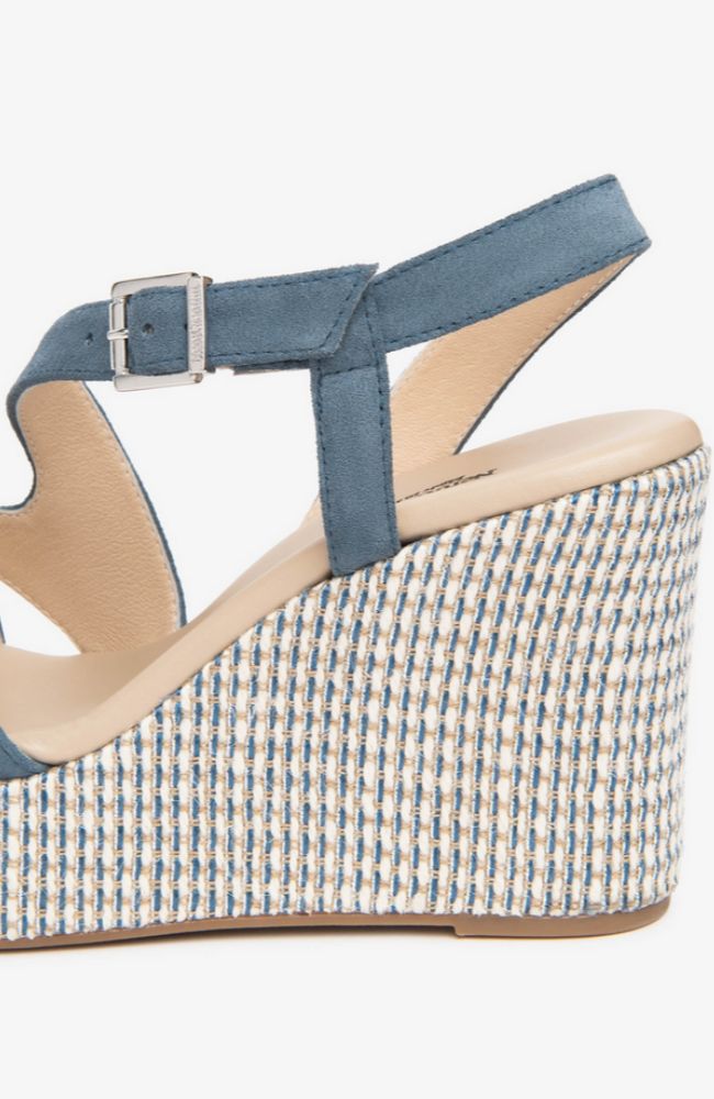 Denim Suede Wedge