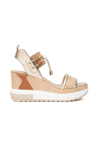 Linen Gold Sandal
