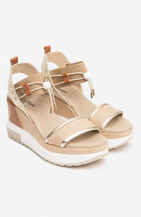 Linen Gold Sandal