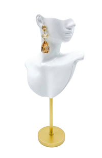Golden Shadow Crystal Drop Earrings