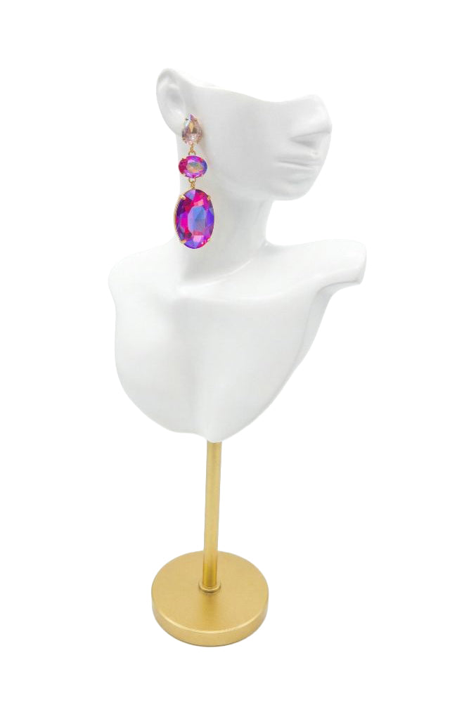 Rosealine 3 Crys Earring