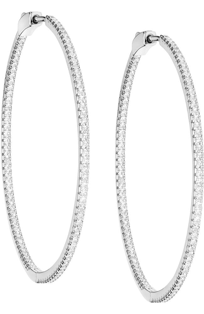 Medium Crystal Hoop Earrings