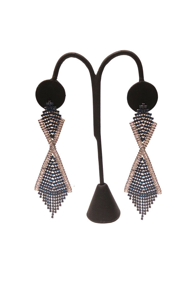 Blue and Crystal Earring