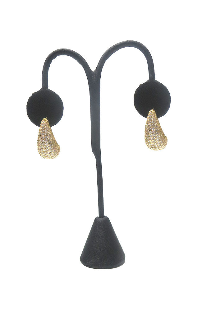 Pave CZ Tear Drop Earring