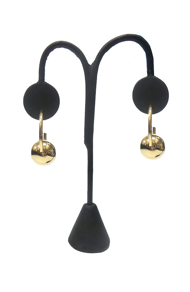 Gold Hoops with Ball