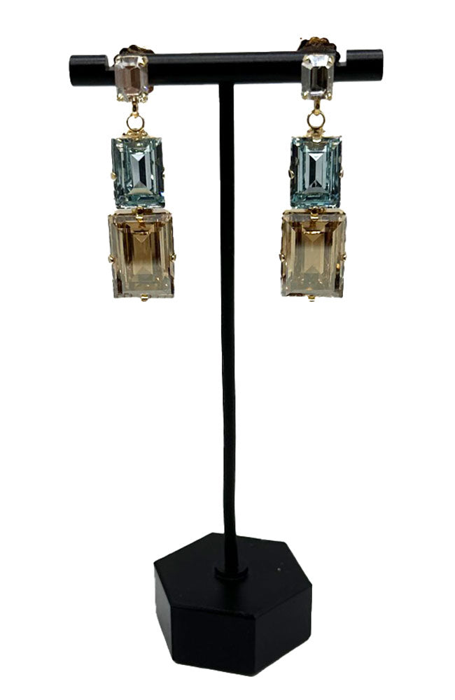 Gold Crystal Drop Earring