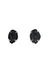 Blk Geode Druzy Stud Earrings
