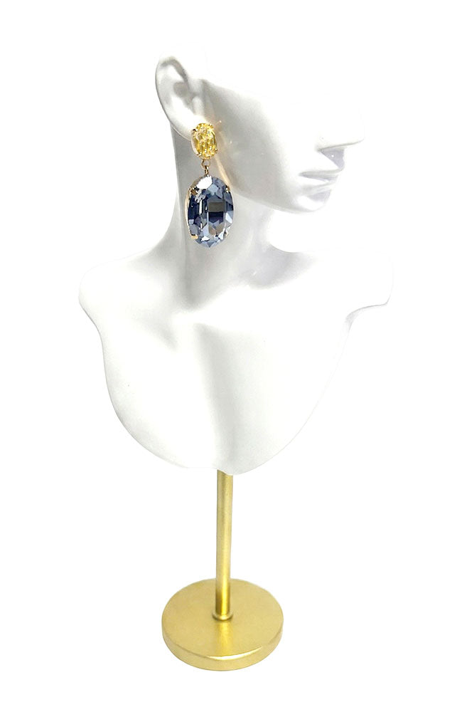 Yellow and Blue Swar Earrings