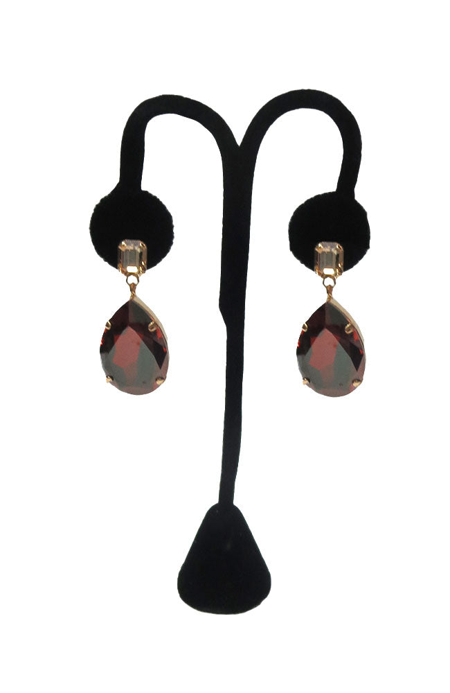 Golden Shadow-Red Drop Earring