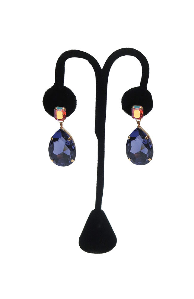 Rose-Tanznite Drop Earring