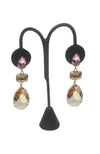 High Polished Gold Multi Color Earrings