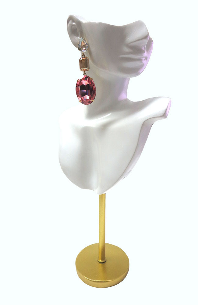 High Polished Gold Multi Color Earrings