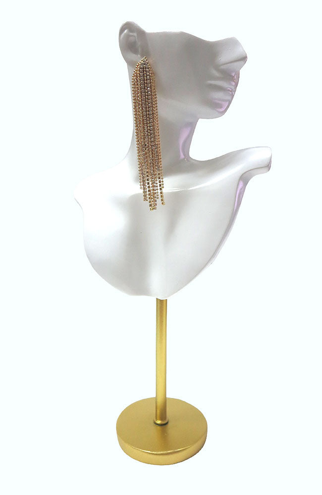 Cascading CZ Earring Gold