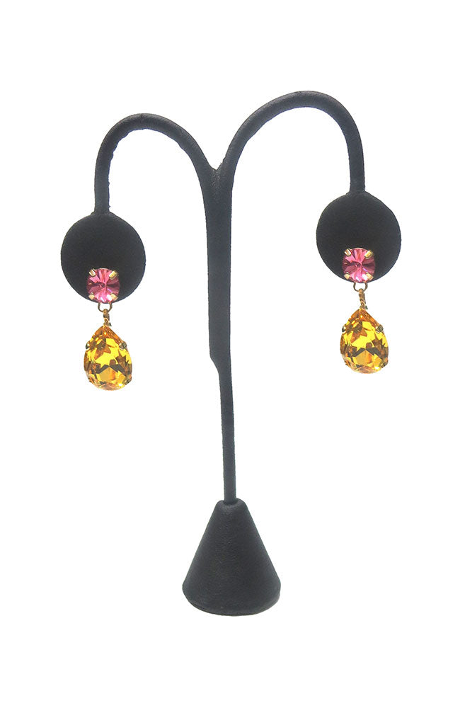 Pear Shape Rd Drop Earring