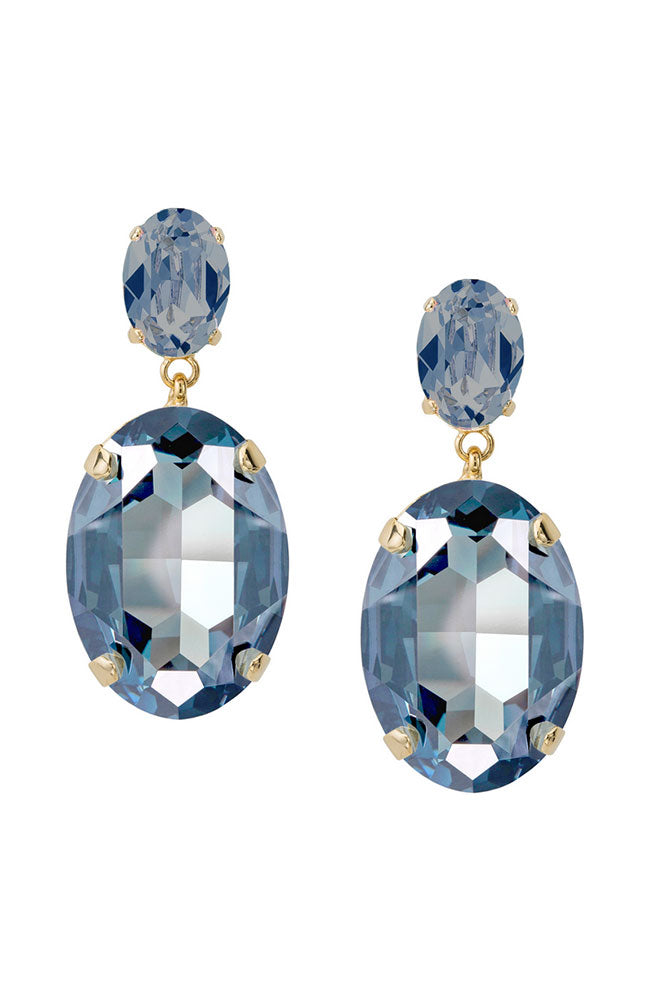 Ocean Blue 2 Stone Earrings