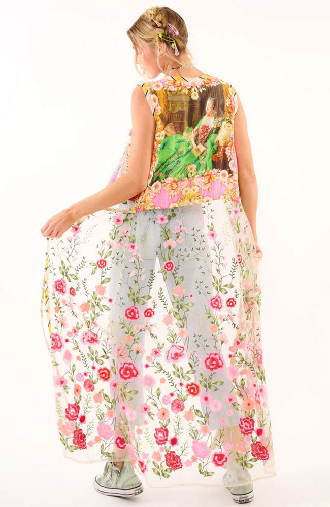 Cassia Embroidered Mesh Maxi