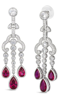 Elizabeth 46 Ruby Red Earrings