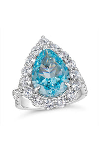 Elizabeth 64 Aquamarine Ring Size 7
