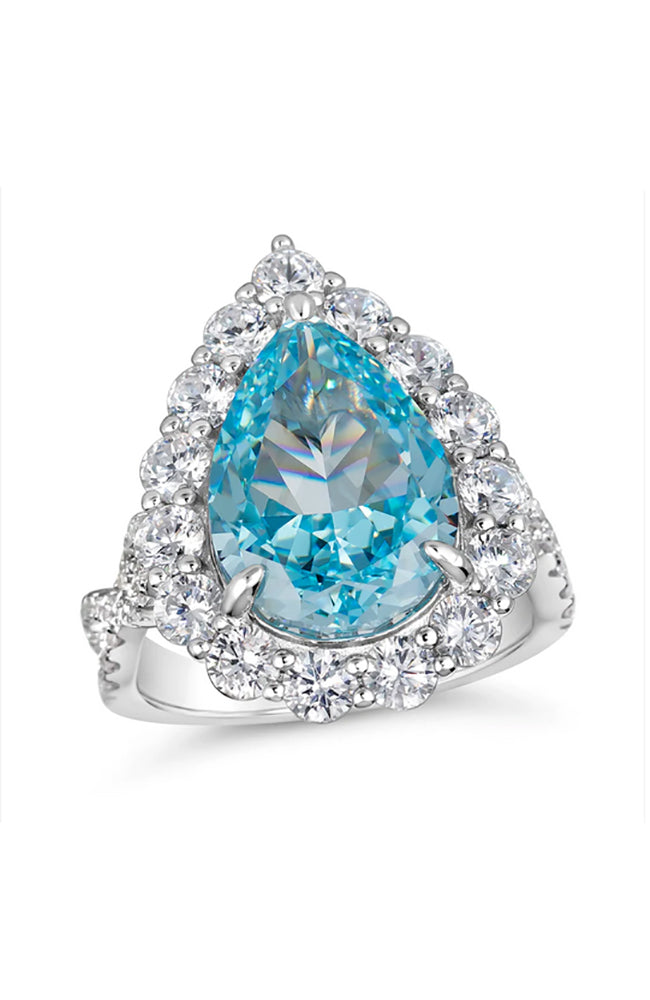 Elizabeth 64 Aquamarine Ring Size 7